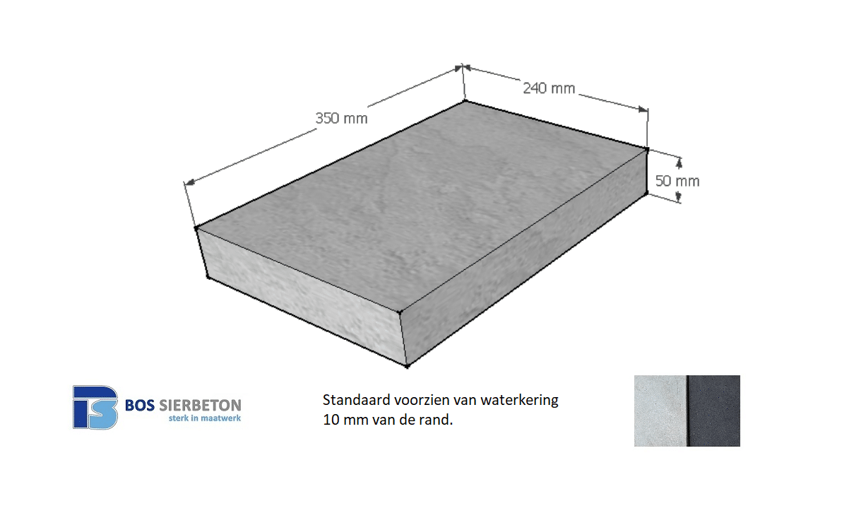 Paalmuts vlak 24 x 35 x 5 cm