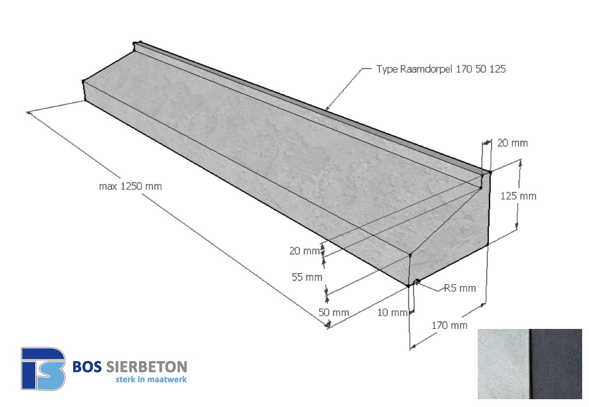 Raamdorpel 175 75 / 115 mm